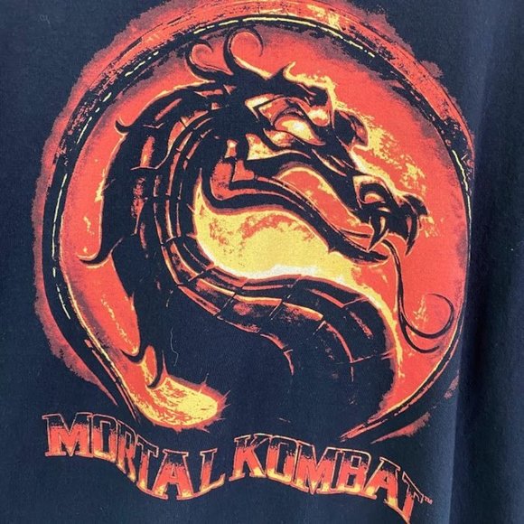 Mortal Kombat Black Men's Graphic Tee Size XL X-Large 100% Cotton - Picture 2 of 5